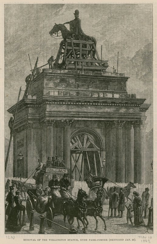 Odstranění sochy Wellingtona, Hyde Park Corner od English School