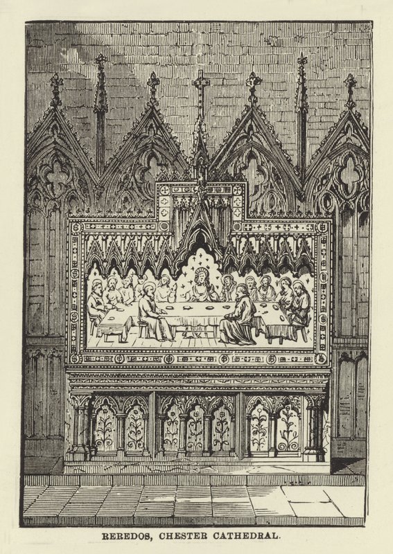 Reredos, Chesterská katedrála od English School