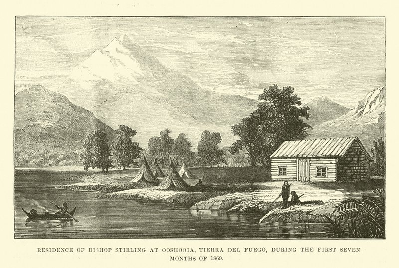 Rezidence biskupa Sterlinga v Ushuaia, Tierra del Fuego, během prvních sedmi měsíců roku 1869 od English School