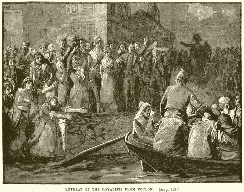 Ústup monarchistů z Toulonu od English School