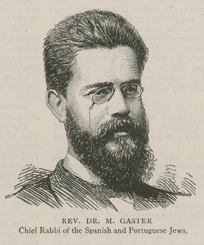 Reverend Dr. M Gaster, vrchní rabín španělských a portugalských Židů od English School