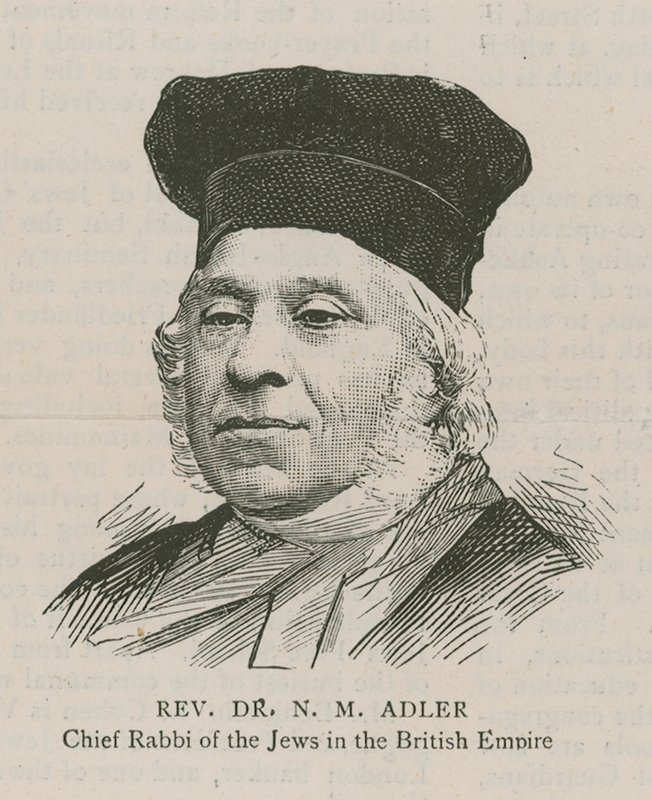 Reverend Dr N M Adler, vrchní rabín Židů Britského impéria od English School