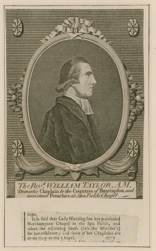 Reverend William Taylor, kaple Spa Fields, Clerkenwell od English School