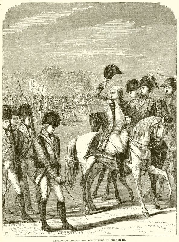 Recenze britských dobrovolníků od George III od English School