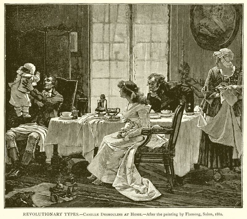 Revoluční typy.--Camille Desmoulins doma od English School