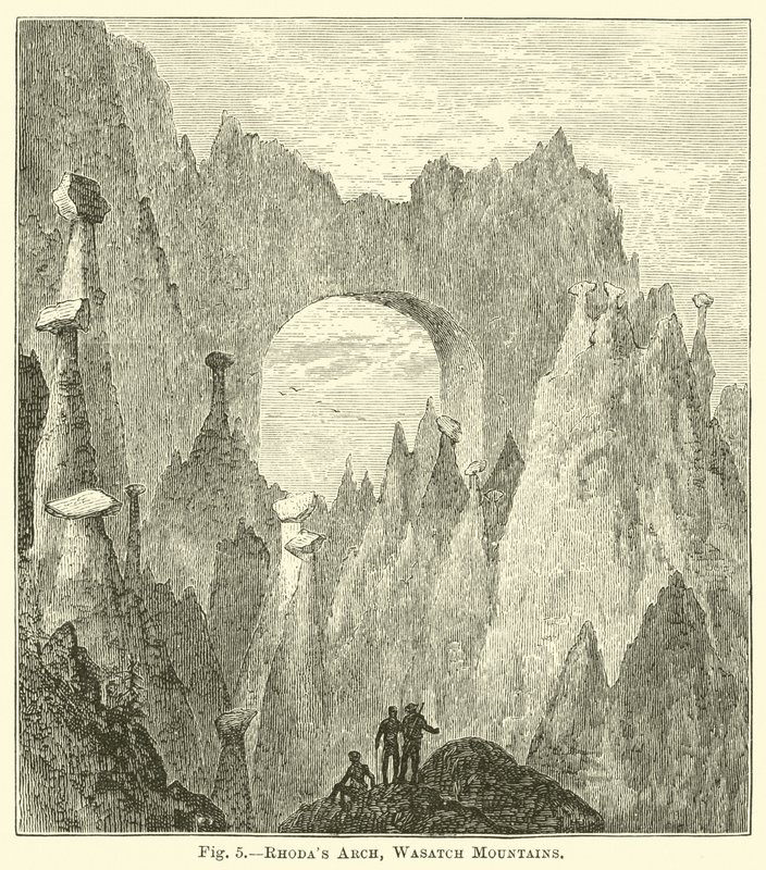Rhodas Arch, pohoří Wasatch od English School