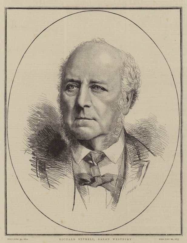 Richard Bethell, Baron Westbury (rytina) od English School
