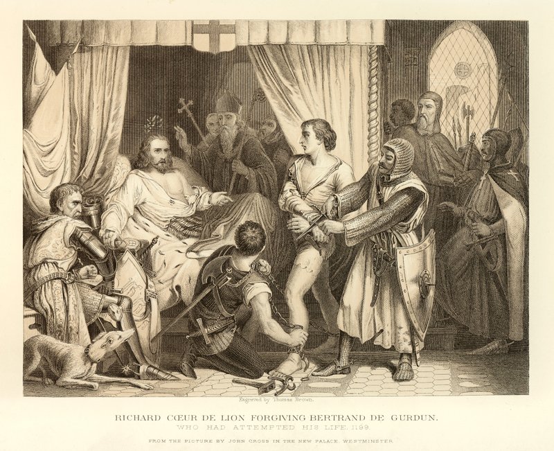 Richard Coeur De Lion odpouští Bertrandu De Gurdunovi od English School