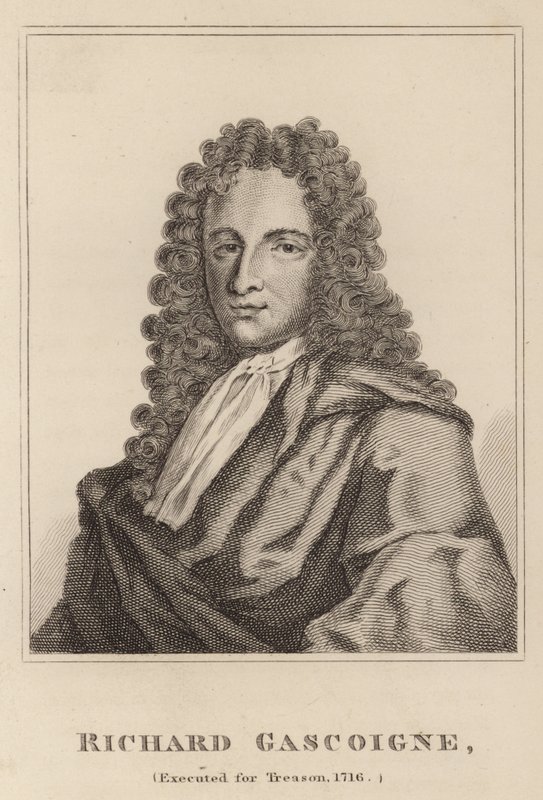 Richard Gascoigne, popraven za zradu, 1716 od English School