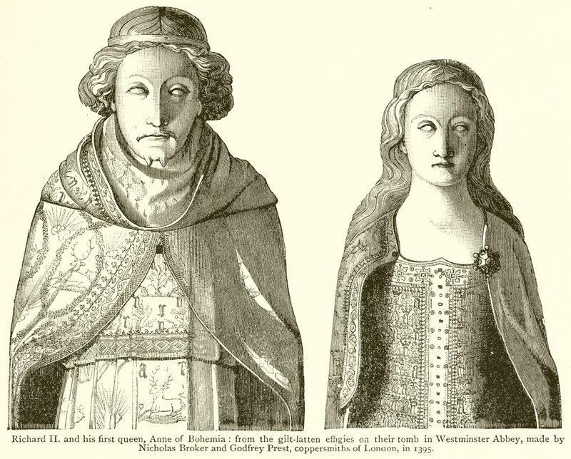 Richard II a jeho první královna Anna Česká od English School