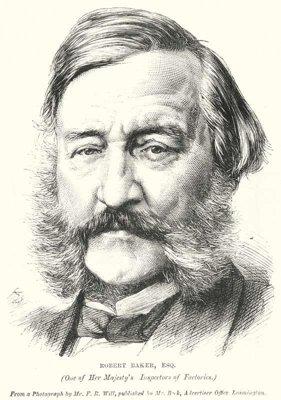 Robert Baker, jeden z inspektorů továren Jejího Veličenstva (rytina) od English School
