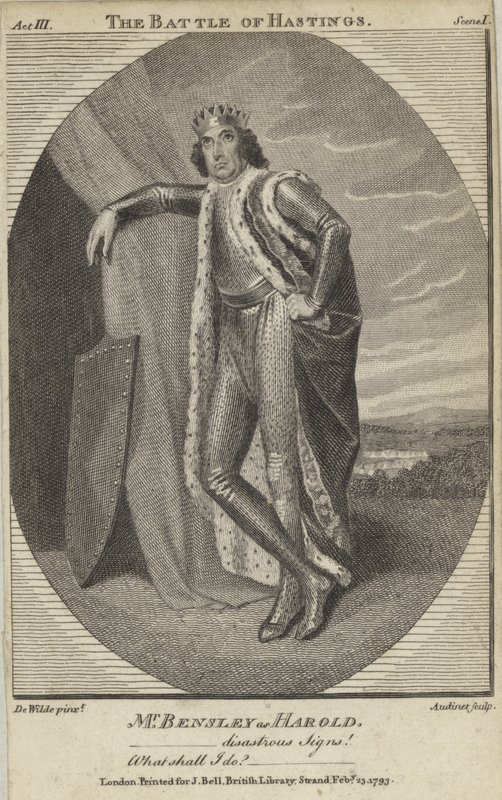 Robert Bensley jako Harold v Bitvě u Hastingsu od English School
