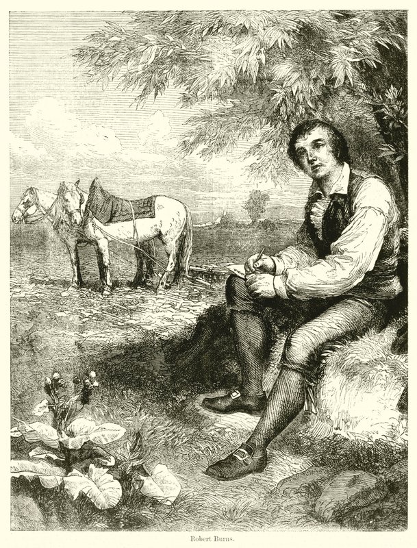 Robert Burns (rytina) od English School