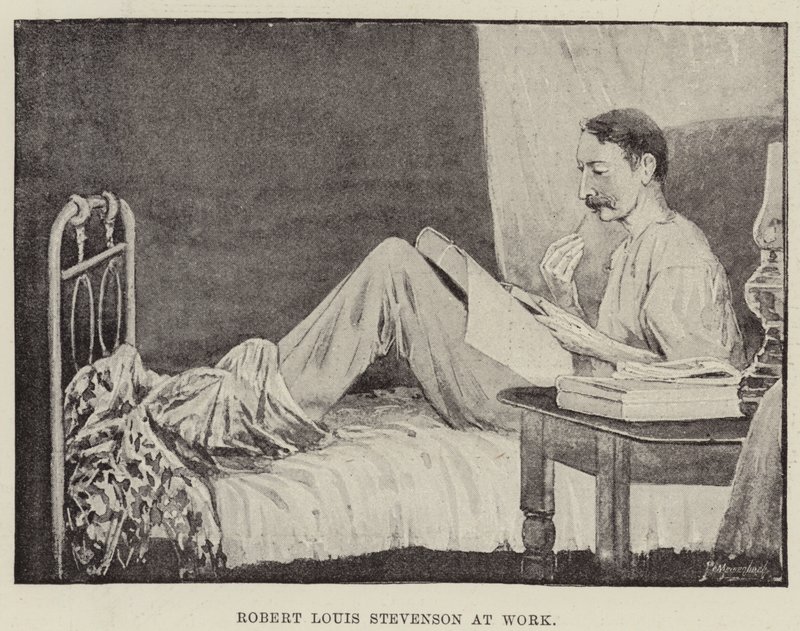 Robert Louis Stevenson v práci od English School