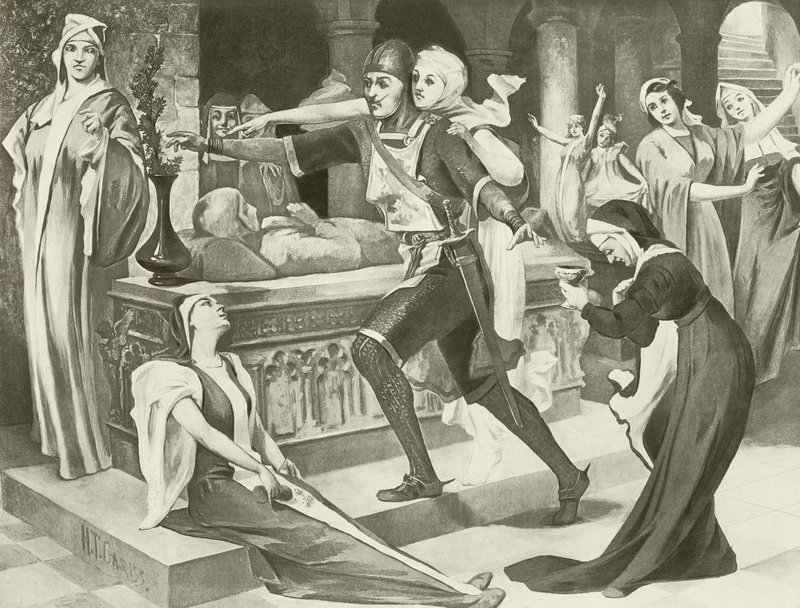 Robert ďábel, scéna III dějství III (hlubotisk) od English School