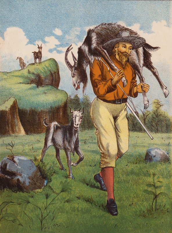 Robinson Crusoe (barevná litografie) od English School