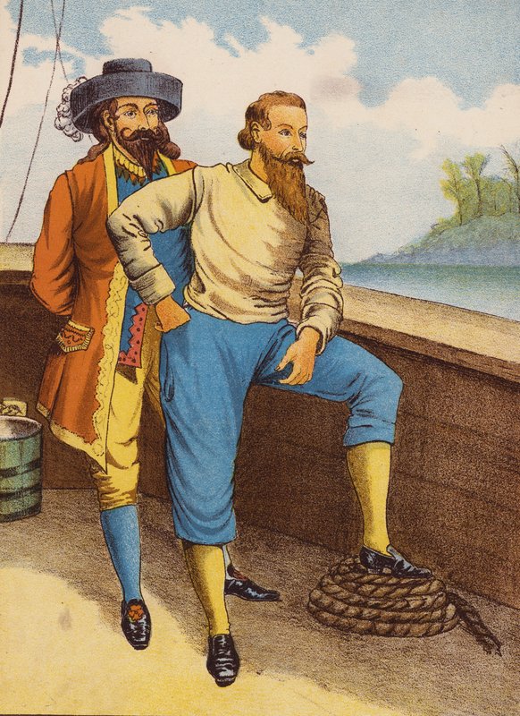Robinson Crusoe (barevná litografie) od English School