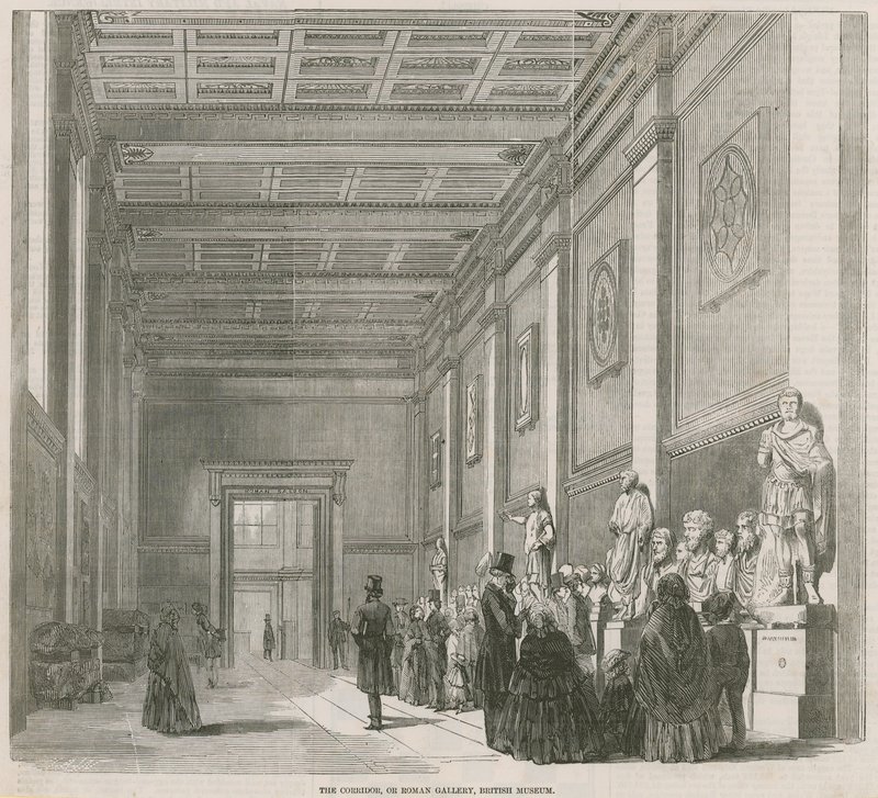 Římská galerie v Britském muzeu od English School