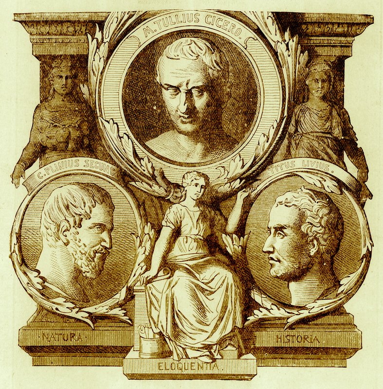Římská literatura, ilustrace z Dějiny Říma od Victora Duruye, publikoval 1884 (digitálně vylepšený obrázek) od English School