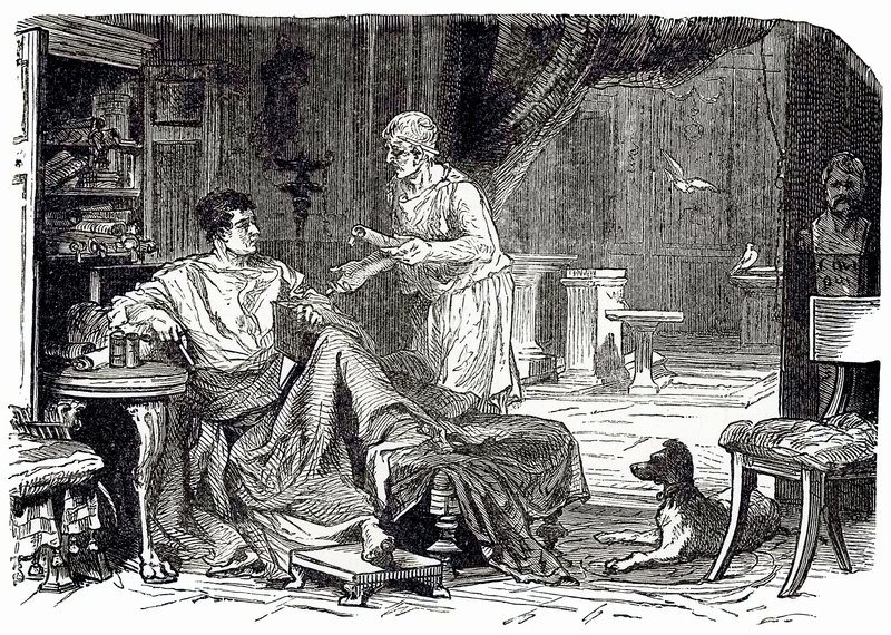 Římská studie, ilustrace z Cassells Illustrated Universal History od Edwarda Olliera, publikovaná v roce 1890 (digitálně vylepšený obrázek) od English School