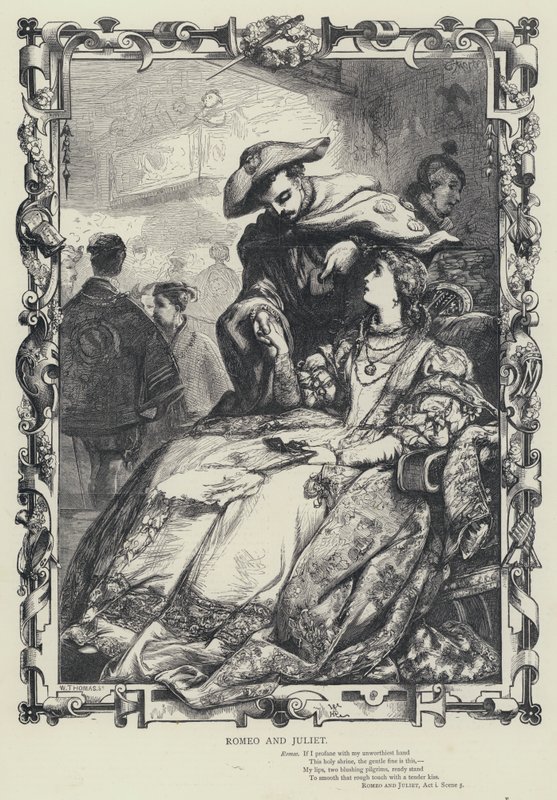 Romeo a Julie, 1. dějství, 5. scéna (rytina) od English School