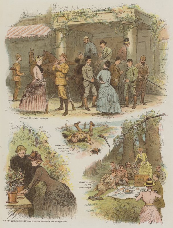 Rouge et Noir, neboli Černá vítězí, úryvky z Deníku slečny Pettiferové (chromolitho) od English School