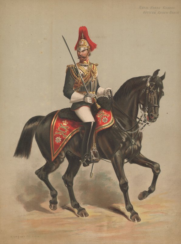 Royal Horse Guards, důstojník, revizní řád od English School