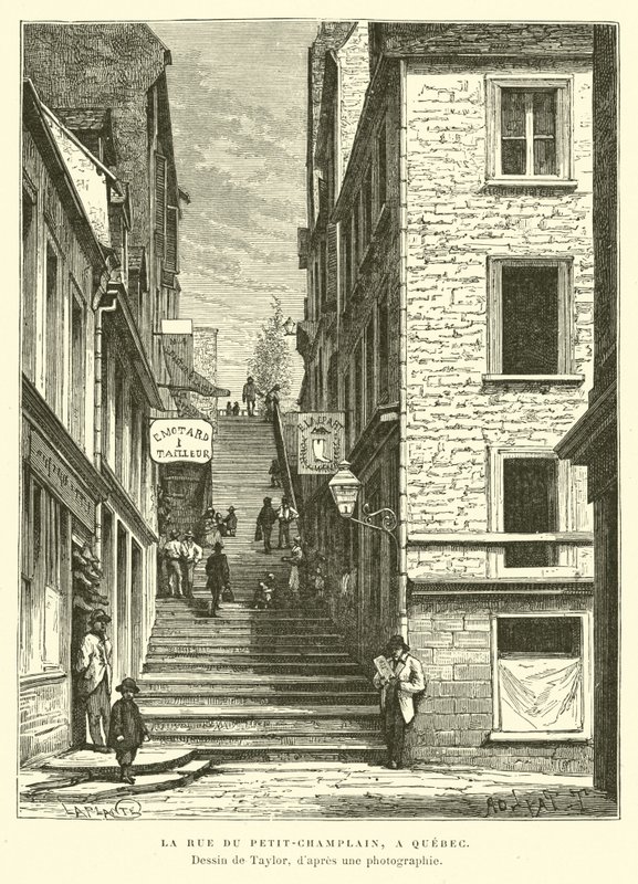 Rue du Petit-Champlain, Quebec City, Kanada od English School