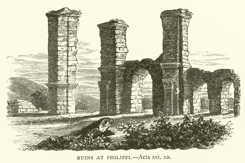 Ruiny ve Philippi, Acts, xvi od English School