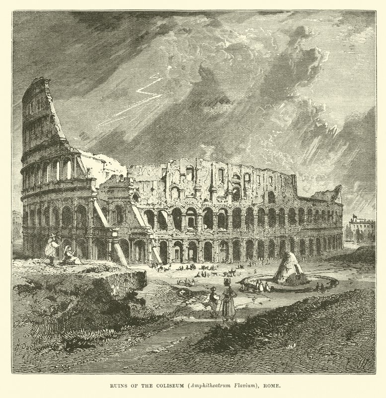 Ruiny Kolosea, Amphitheatrum Flavium, Řím od English School
