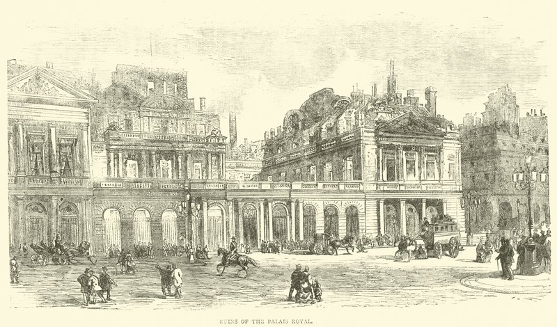 Ruiny Palais Royal, květen 1871 od English School