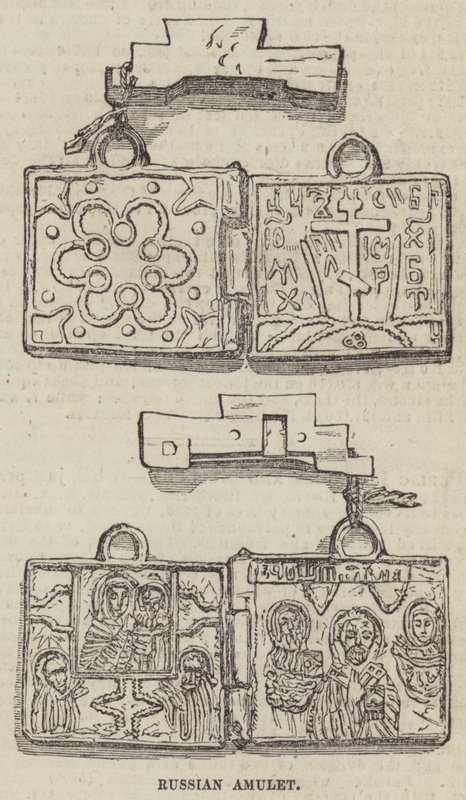 Ruský amulet (rytina) od English School