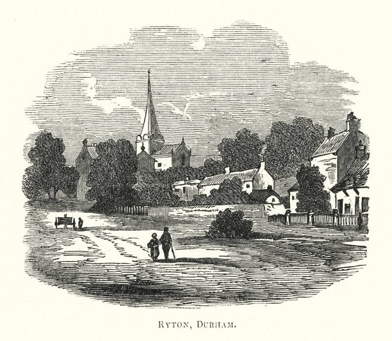 Ryton, Durham (rytina) od English School