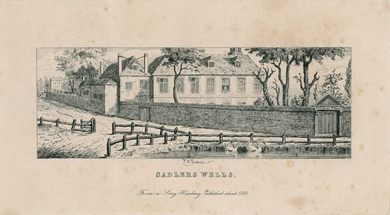 Sadlers Wells, než byl nahrazen Musick House and Spa od English School