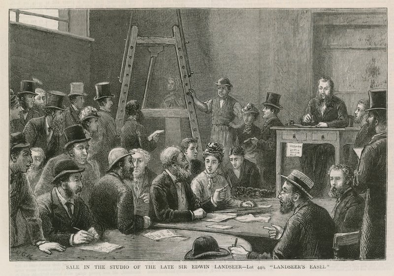 Prodej ve studiu zesnulého sira Edwina Landseera od English School