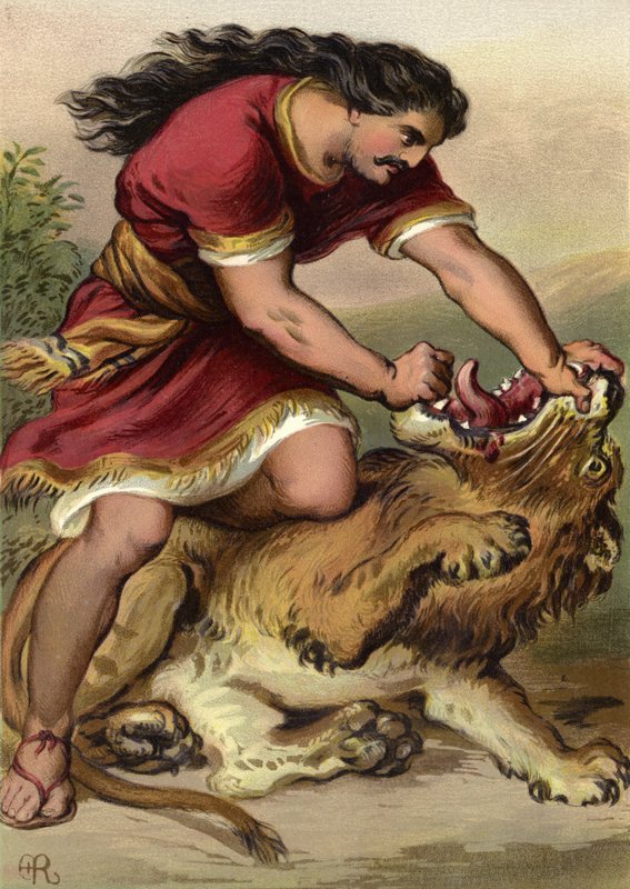 Samson zabíjí lva od English School
