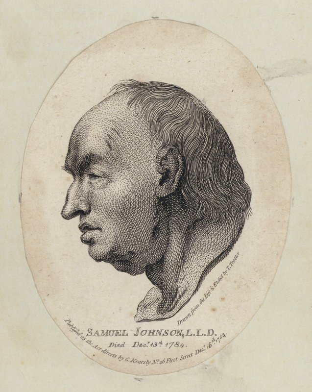 Samuel Johnson , anglický spisovatel a lexikograf (lept) od English School