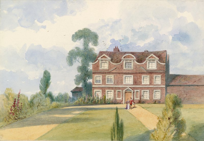 Sandford Manor House, Fulham, Londýn, dříve bydliště Nell Gwynne (wc na papíře) od English School