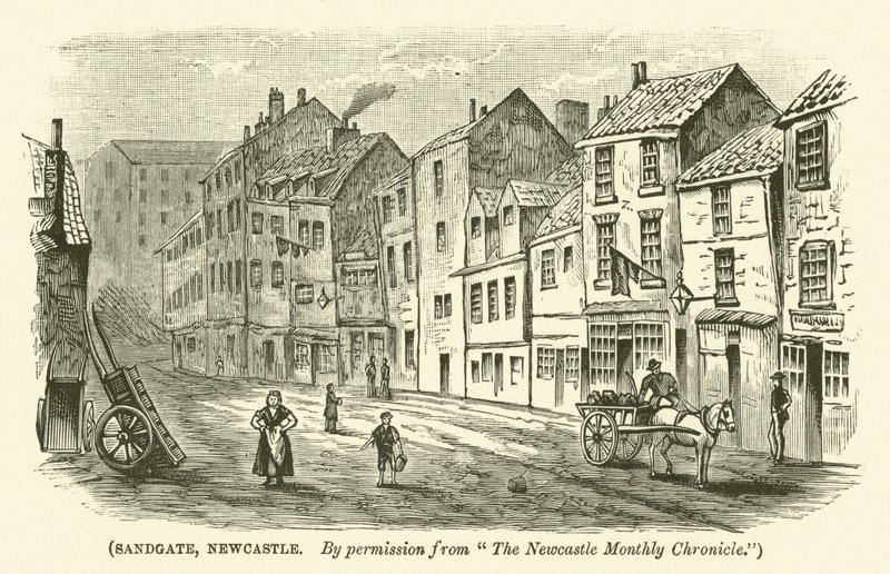 Sandgate, Newcastle (rytina) od English School