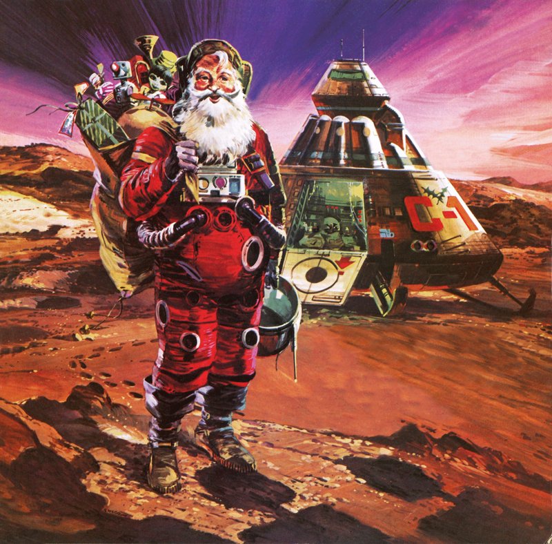 Santa Claus na Marsu, jak je zobrazen v roce 1976 od English School