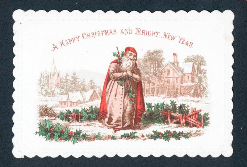 Santa v zasněženém poli, vánoční přání od English School