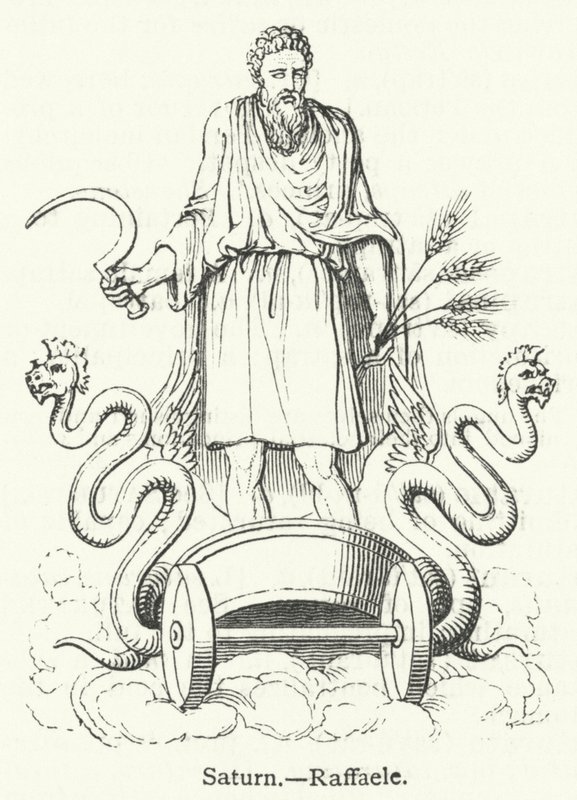Saturn (rytina) od English School