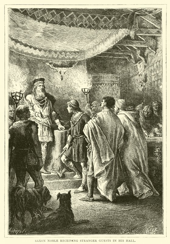 Saxon Noble přijímá ve svém sále cizí hosty od English School