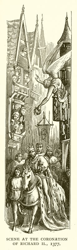 Scéna při korunovaci Richarda II., 1377 od English School