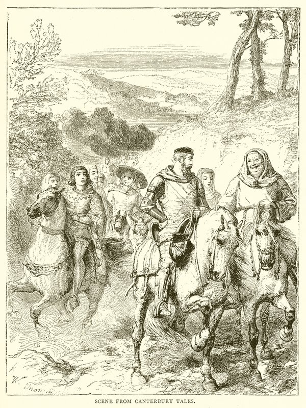 Scéna z Canterbury Tales od English School