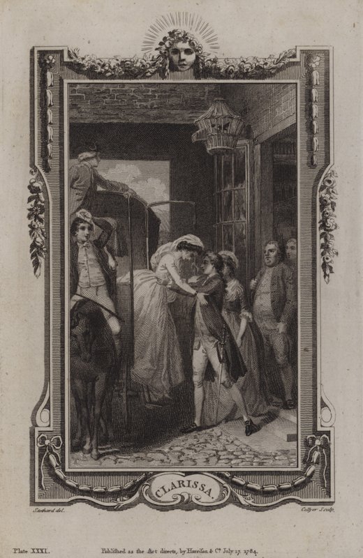 Scéna z Clarissy od Samuela Richardsona od English School