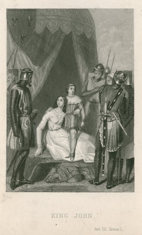 Scéna z krále Jana od Williama Shakespeara od English School