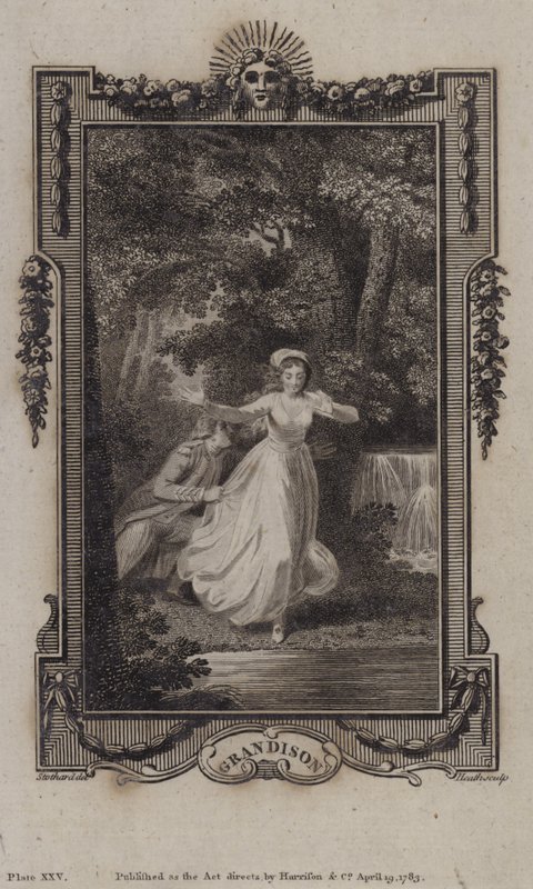 Scéna z Historie sira Charlese Grandisona od Samuela Richardsona od English School