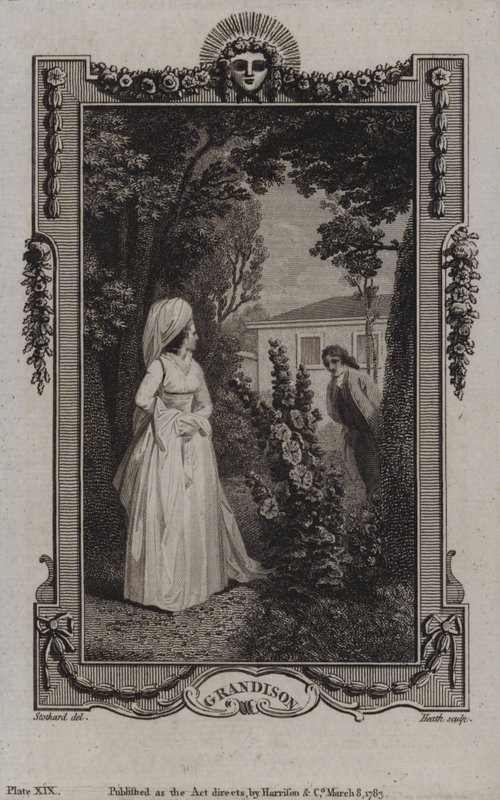 Scéna z Historie sira Charlese Grandisona od Samuela Richardsona od English School