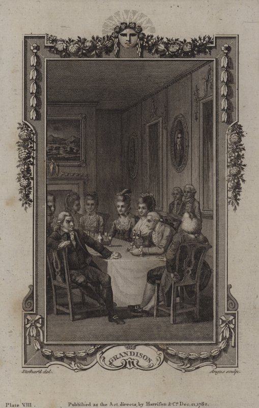 Scéna z Historie sira Charlese Grandisona od Samuela Richardsona od English School